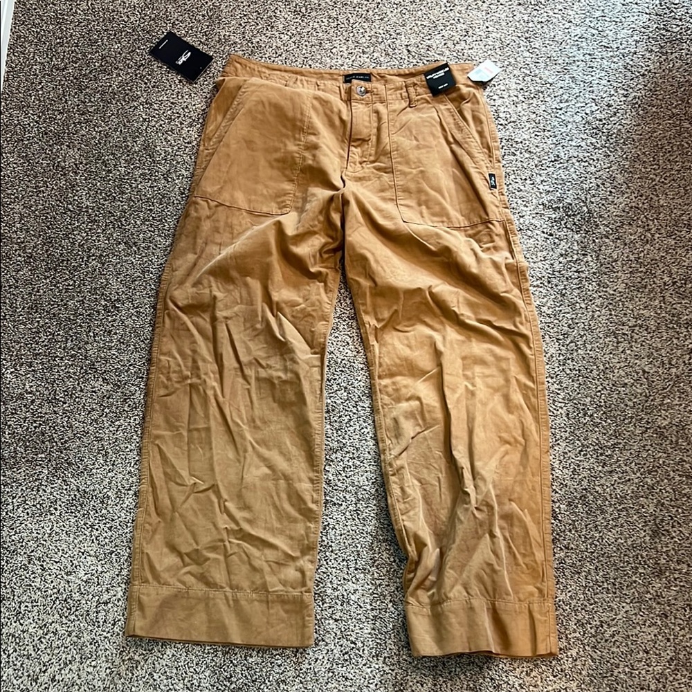 Silver Jeans Co Women’s Utility Wide Leg Mid Rise Tan Pants